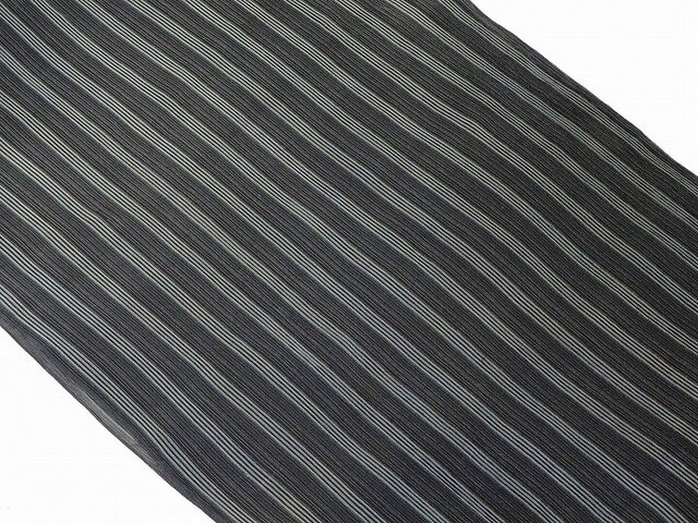 sh0011a 紗・縞紋様(夏着物)ハギレ150cm☆古布・古裂/絞り/錦紗縮緬/正絹/人絹/モスリンの画像1枚目