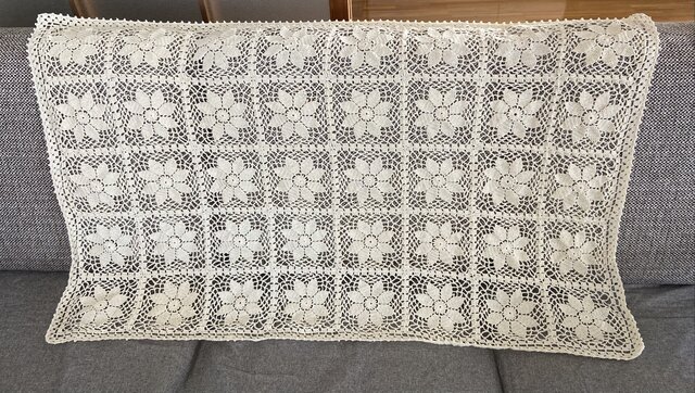 ハンドメイド　お花のモチーフ　ベットカバー　マルチカバー　アクリル it-67959408b1963-1200.jpg
