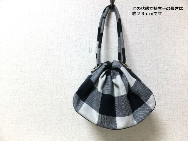 maru bag 《blockcheck NAVY》の画像1枚目