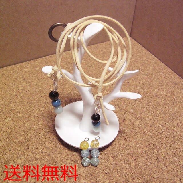 フェイクレザーコードの巻きつけブレスレット ベージュの画像1枚目