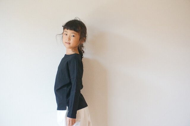 Cotton drop shoulder cut-sew100sizeの画像1枚目