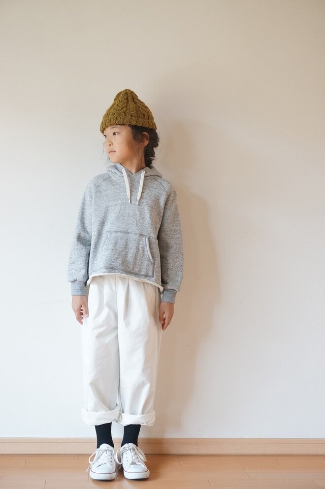 Cotton sweat parka kid's 1,2sizeの画像1枚目