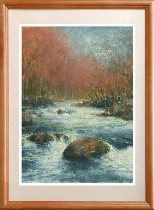 油絵原画 奥入瀬渓流の画像1枚目