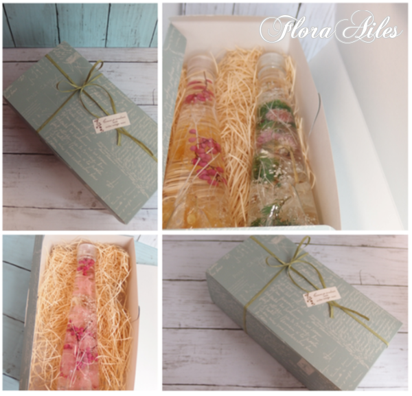 無料ラッピング♪カラーサンドでブルー満喫ハーバリウム♪【ブルー