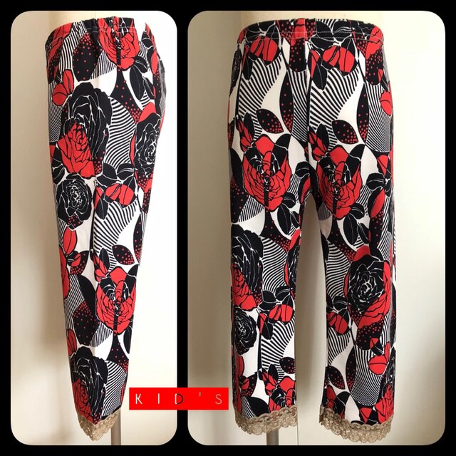 7分丈ROSEレギンス【RED】の画像1枚目