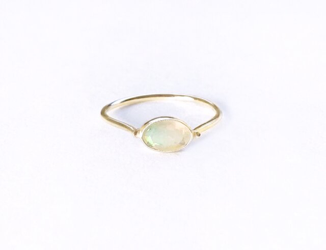 K18 Ethiopian Opal リング/ 受注制作の画像1枚目