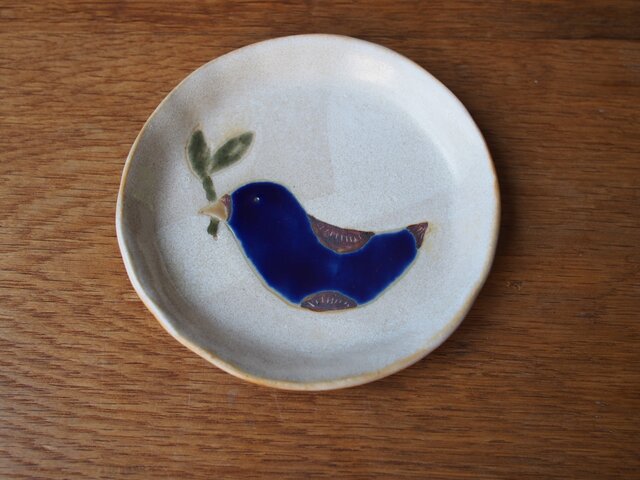 青い鳥の小皿の画像1枚目