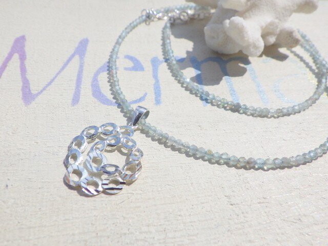 Swirl Wave Seaside Necklace sv925 アパタイトの画像1枚目