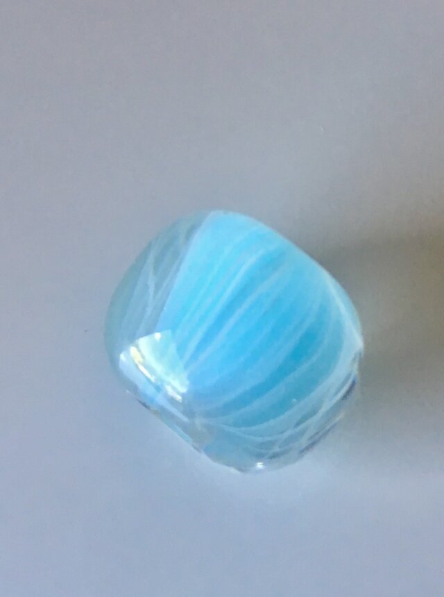 ☆とんぼ玉☆ブルー筋玉の画像1枚目