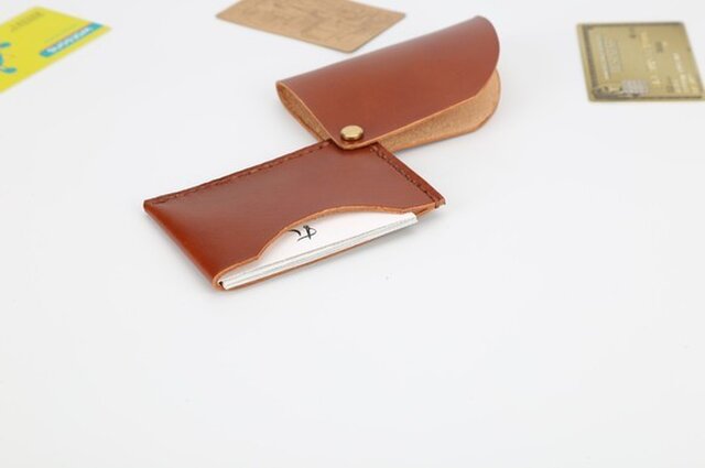 切線派】回轉本革名刺入れ カードケース 名刺ケース 総手縫い