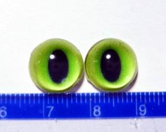 にゃんこのおめめ○半球グラスアイ○猫目○12mm○12562の画像1枚目