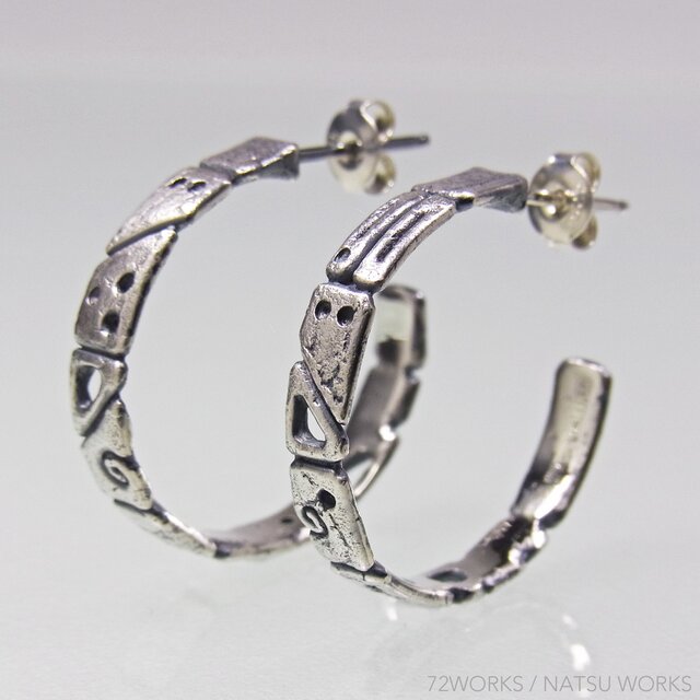 シルバーピアス Geometric Earringの画像1枚目