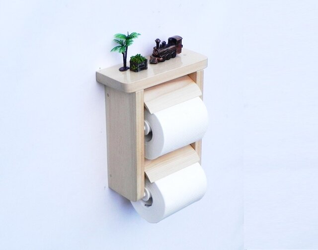 木製トイレットペーパーホルダー Ver.2(ナチュラル)の画像1枚目
