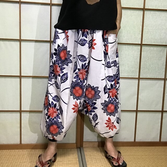 サルエルパンツ de 浴衣 レトロの画像1枚目