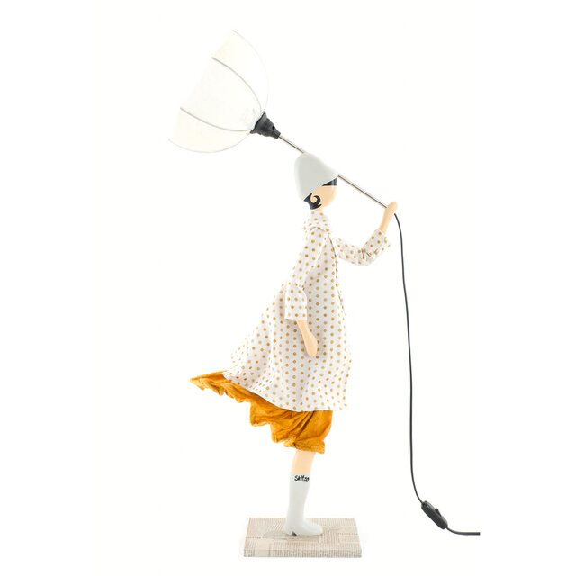 風のリトルガールおしゃれランプ Androniki フロアライト 受注製作 送料無料