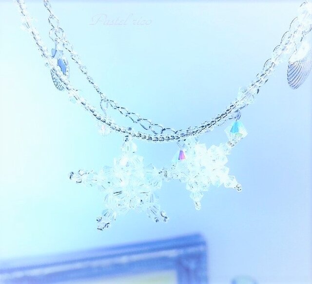 スターシャイン シェルのキラキラブレスレット Iichi ハンドメイド クラフト作品 手仕事品の通販