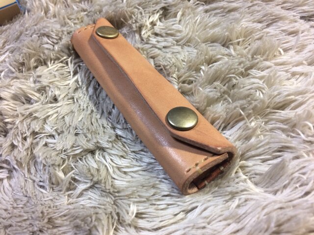 マイ ブルー 革のケース my blu ドラム型の画像1枚目
