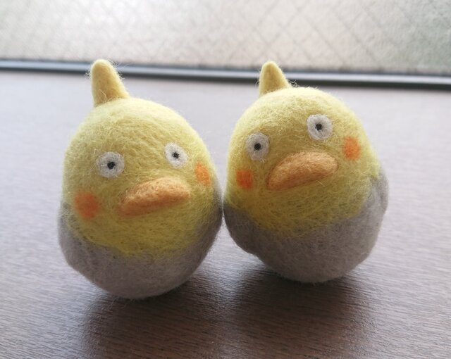 【オーダー】オカメちゃんインコミニマラカス2個セット CS0113の画像1枚目