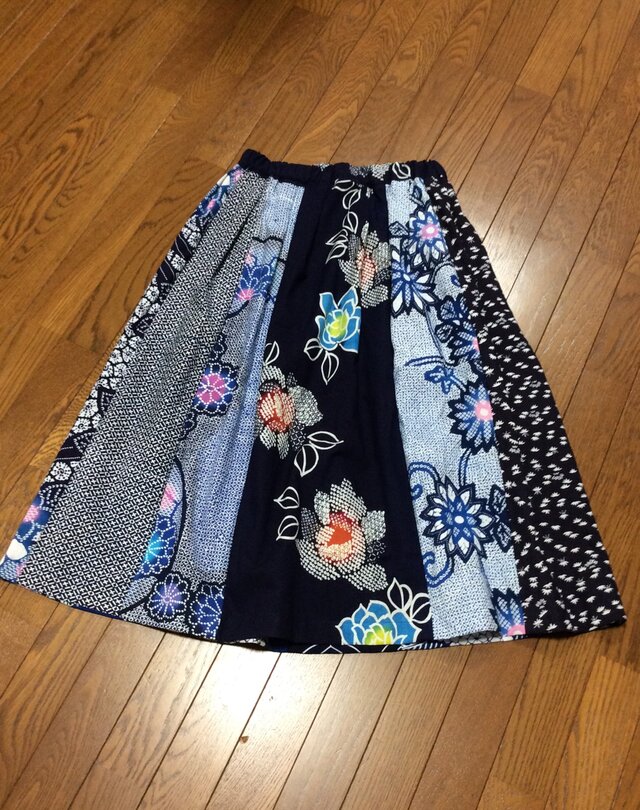 ☆浴衣のタック入りロングスカート