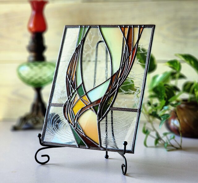 精霊が宿る樹』リバーシブル卓上グラスアート | iichi 日々の暮らしを