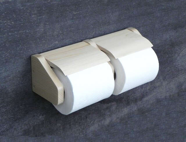木製トイレットペーパーホルダー Ver.11(ナチュラル艶消し)の画像1枚目
