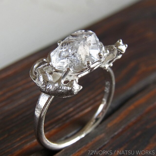 ハーキマーと猫  Herkimer & Cat Ring llll