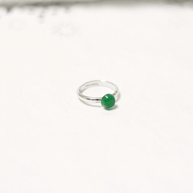 AAAランクグリーンオニキスのリング(6mm)の画像1枚目
