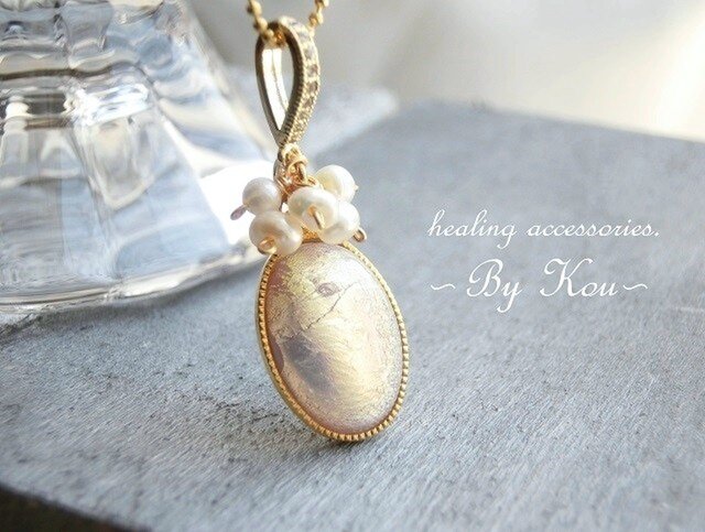 ∽Creamy White∽ vintage ネックレス。の画像1枚目