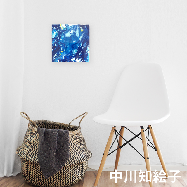 #i0001 青のきらめき (H20×W20×D3.5)の画像1枚目
