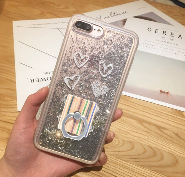 オリジナルバンカーリング iPhoneケース グリッターケース iPhone8/7/ 7+/8+/Xの画像1枚目