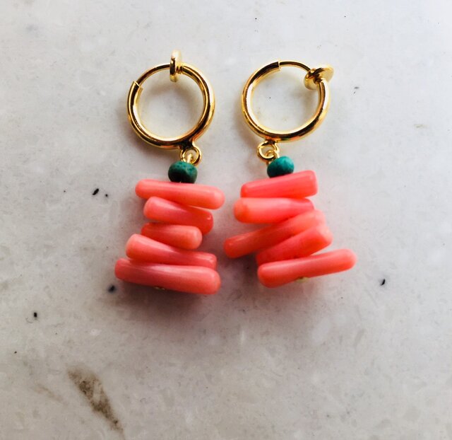 珊瑚　イヤリング　新品！ 楽天市場】血赤珊瑚 イヤリング ピアス サンゴ さんご K10 10金