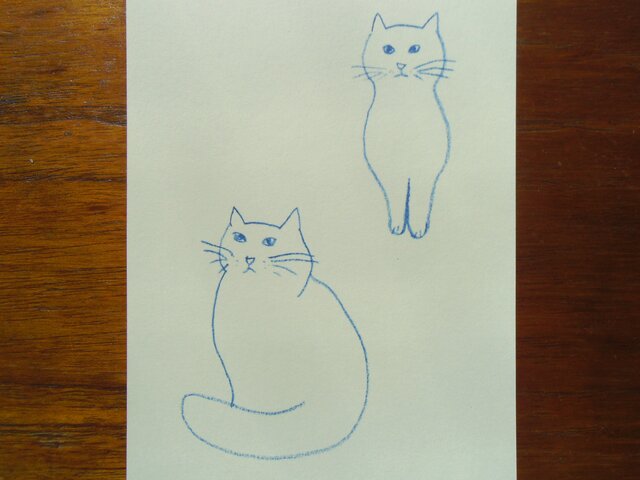 ポストカード(2枚) ねこの画像1枚目