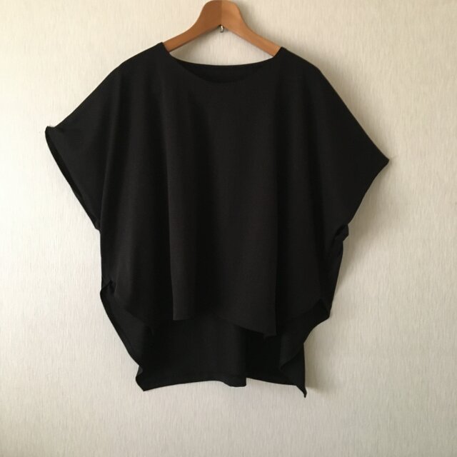 ポンチョ風カットソー - Tシャツ