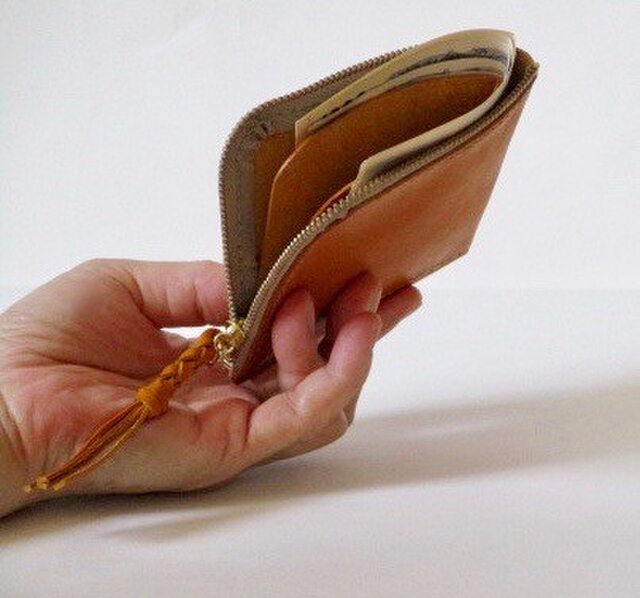 お札に折れ目がつかないコンパクト財布（ナポリ） | iichi ハンドメイド・クラフト作品・手仕事品の通販