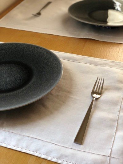 白いリネンのふきん