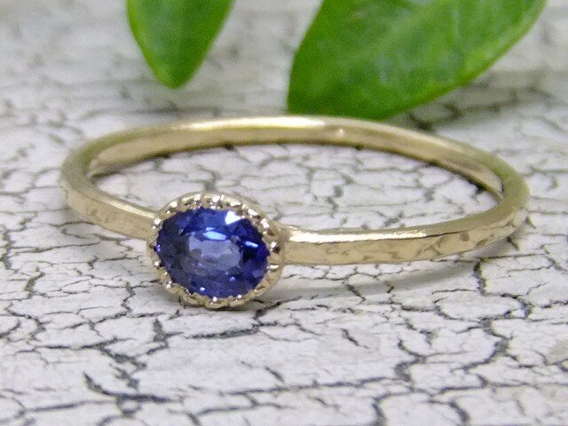 sapphire*K14lunapinkgold ringの画像1枚目
