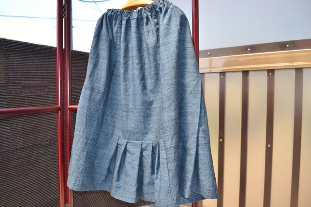 着物リメイク ギャザーとタックのスカート J-13 | iichi 日々の