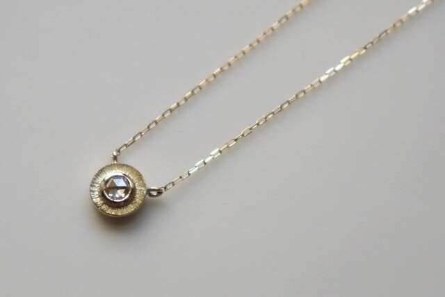 K10 Rosecut diamond necklace★ローズカット★ダイヤモンド★ネックレス★華奢の画像1枚目