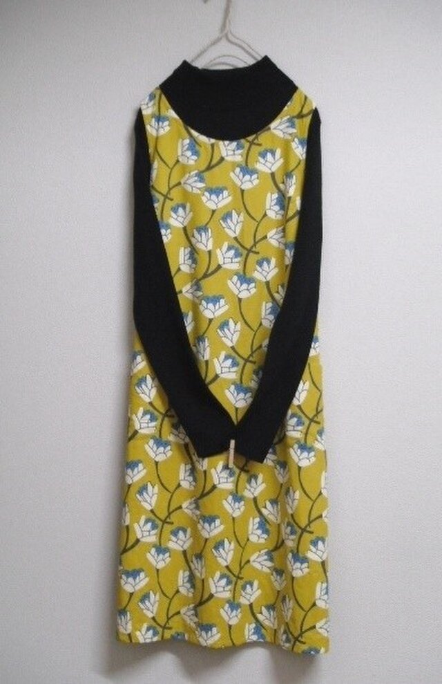 木綿のジャンパースカート 北欧イエローの画像1枚目