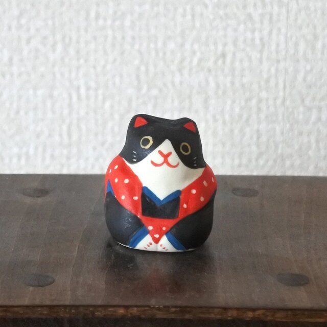 ミニ福猫 ハチワレ赤の画像1枚目