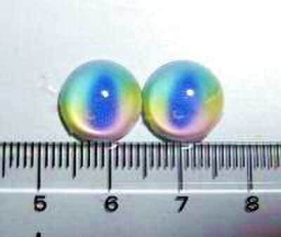 にゃんこのおめめ○半球グラスアイ○猫目○12mm○12590の画像1枚目