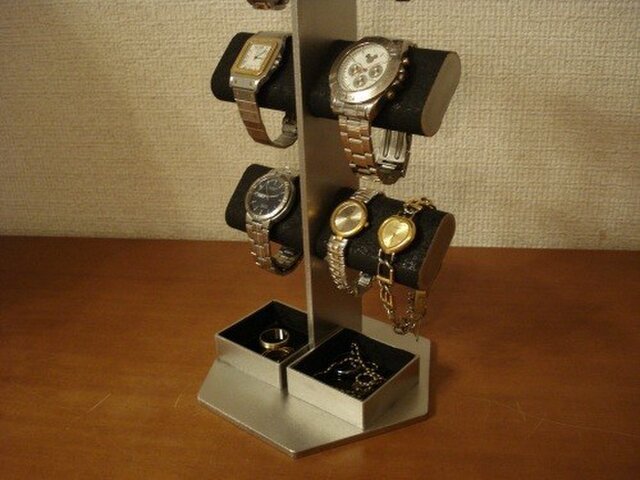 メンズ腕時計 飾る 角ダブルトレイ腕時計スタンド