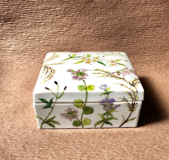 陶箱 「花散らし」 高山植物絵の画像1枚目