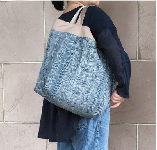 コンパクト おかいのもかばん ヘリンボーンの画像1枚目