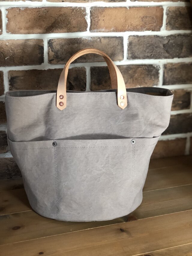 army duc round bag M grayの画像1枚目