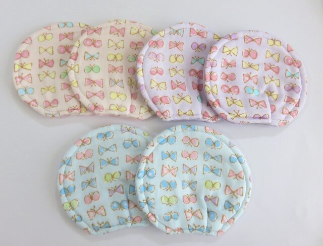 New*送料無料*母乳パッド3組セット*リボンちょうちょの画像1枚目