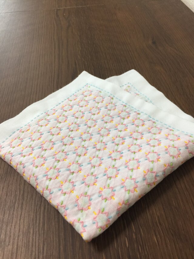 刺し子♡ふきん (こんぺいとう)の画像1枚目