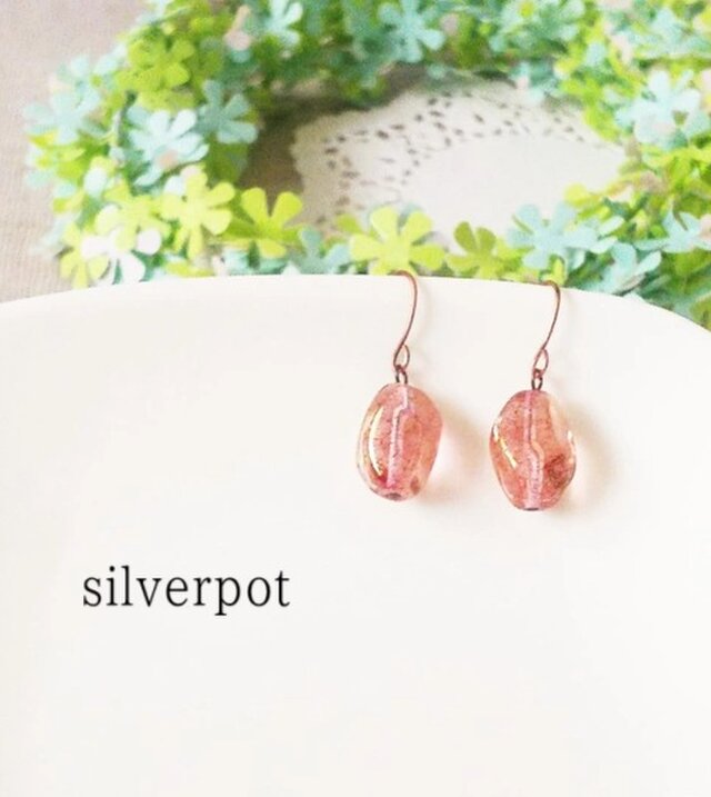 BR81　夕焼け小焼け、茜色のピアス（パーツ変更可能）