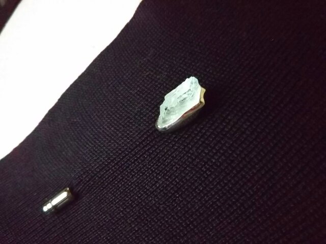SV925 ミントキャンディのハットピン<アクアマリン>の画像1枚目