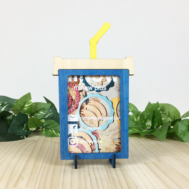 「ドリンク」木製写真立て(L判サイズ用)の画像1枚目